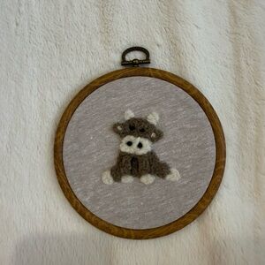 Highland Cow Felting Art